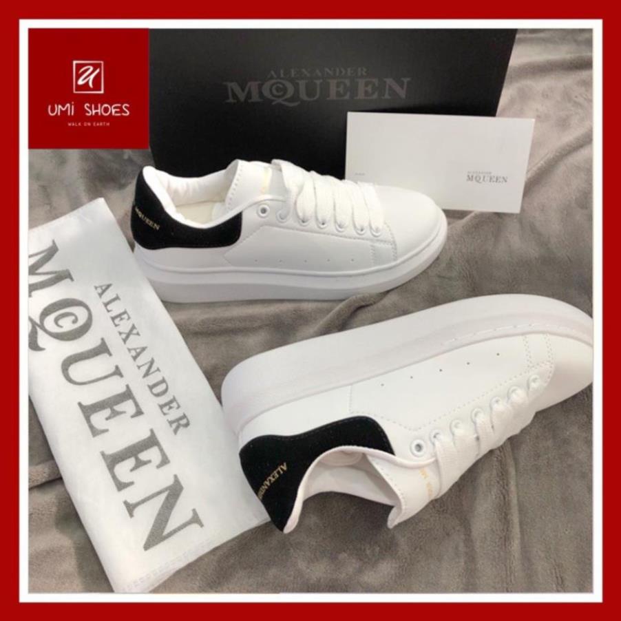 😻 Giày MC Queen Nam Nữ, MCQ Khâu Đế Gót Nhung Đen Dây Lụa Hàng Thanh Lý Full Box