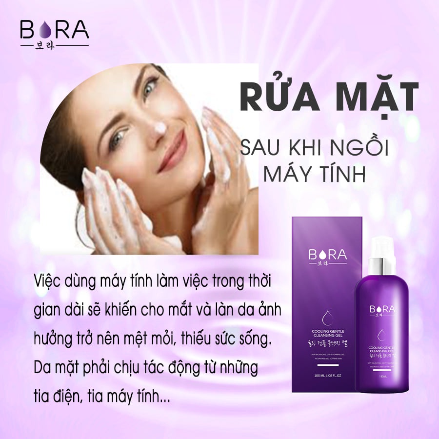 Gel rửa mặt thanh nhiệt Bora Cooling Gentle Cleaning Gel tuýp 120ml