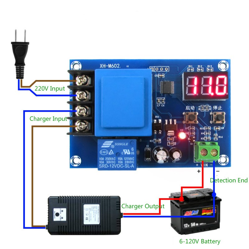 Bảng Mạch Điều Khiển Sạc Pin Lithium Xh-M602 Cnc