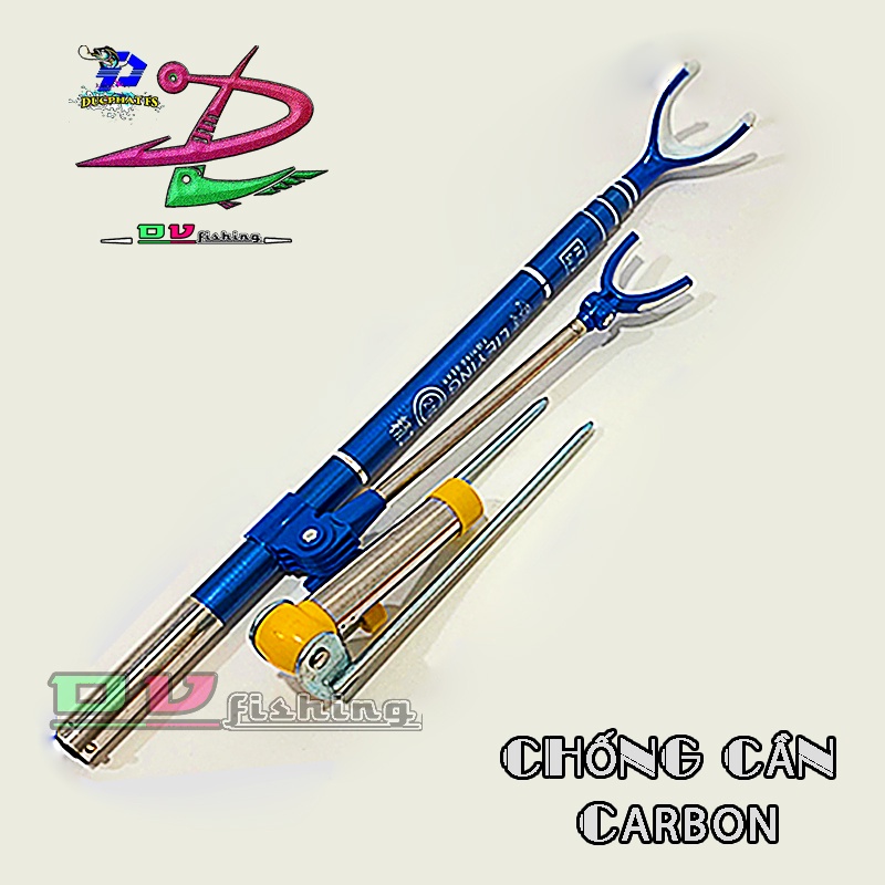 Chống cần câu đài LIEYING, câu đơn. Gác cần cadbon size 2m1-2m4