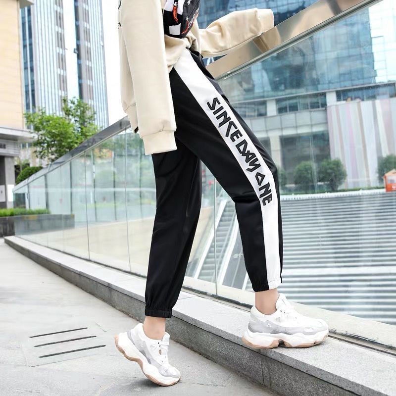 Spring and Summer Handsome Hip-Hop Pants Female Korean Students Loose Track Pants Slimming New Casual All-Matching Super Popular