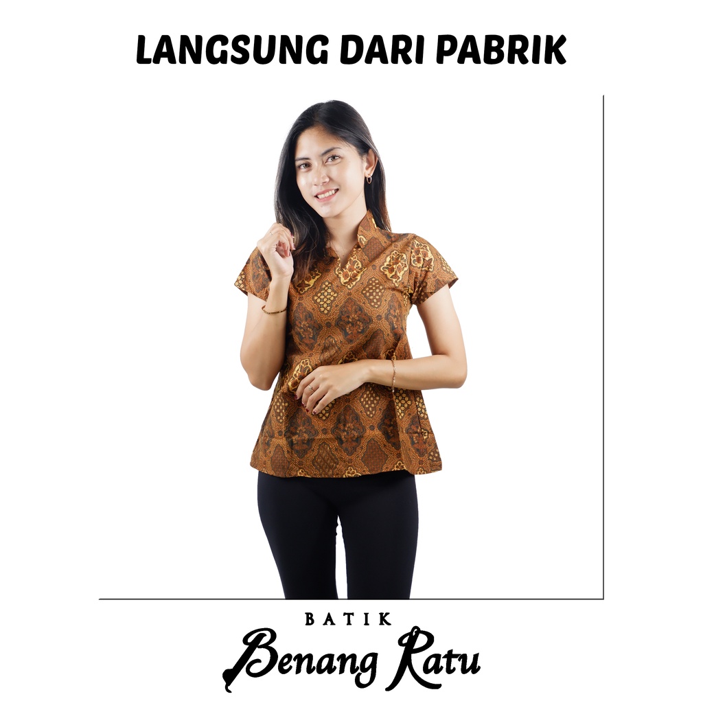 Áo Nữ Hoàng Gia Mặc Váy Batik Ngắn Tay Sogan Sidomukti Bán Chạy Nhất