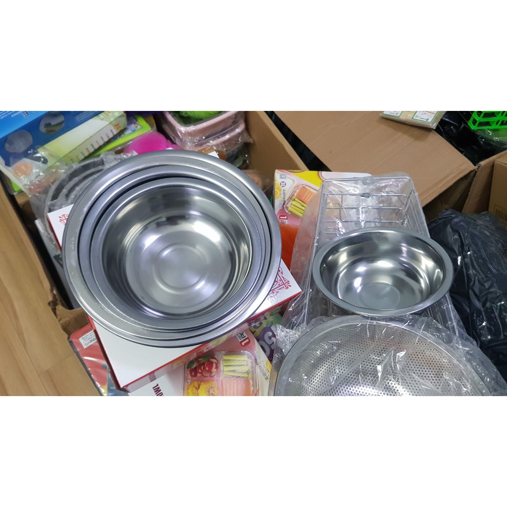 [ RẺ VÔ ĐỊCH ] SET 5 BÁT INOX LOẠI 18 ĐẾN 26 CM GIÁ SIÊU HÓT