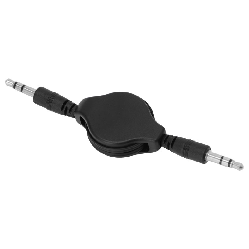 Cáp âm thanh MP3/4/5 dạng dây rút jack 3.5mm dài 80cm tiện dụng cho ô tô