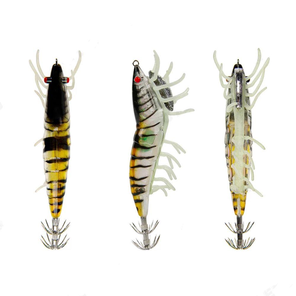 Móc Treo Đồ Hình Con Mực Kích Thước 3.5Mm# Mồi Câu Cá Giả Hình Tôm Dạ Quang Mềm Mại 115mm 21g