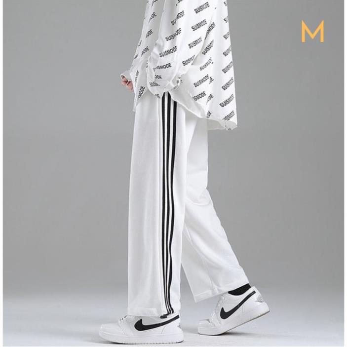 Quần jogger BÓ CHUN RÚT GẤU 3 SỌC thể thao unisex N7 nam nữ ống rộng hiphop bigsize thu đông basic pants A6