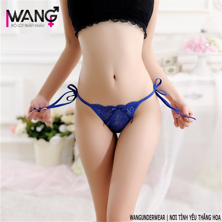 Quần lót lọt khe nữ cột dây 2 bên ren micro sexy 1513