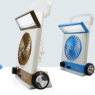 Quạt mini có đèn LED sử dụng năng lượng mặt trời sạc USB