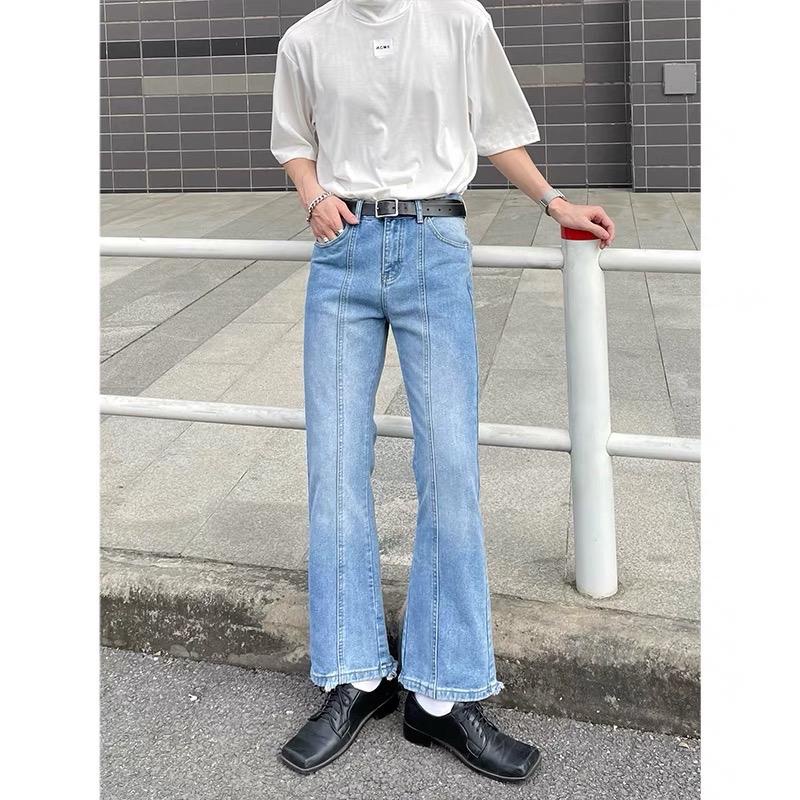Quần jeans ống loe nam phong cách Rockboiz, punk, vintage