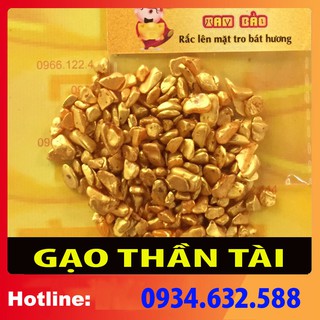 GẠO VÀNG THẦN TÀI -HCLB dùng để rắc lên mặt tro của bát nhang, cầu Thần tài phù hộ [ Đồ ban thờ thần tài ] COMBO