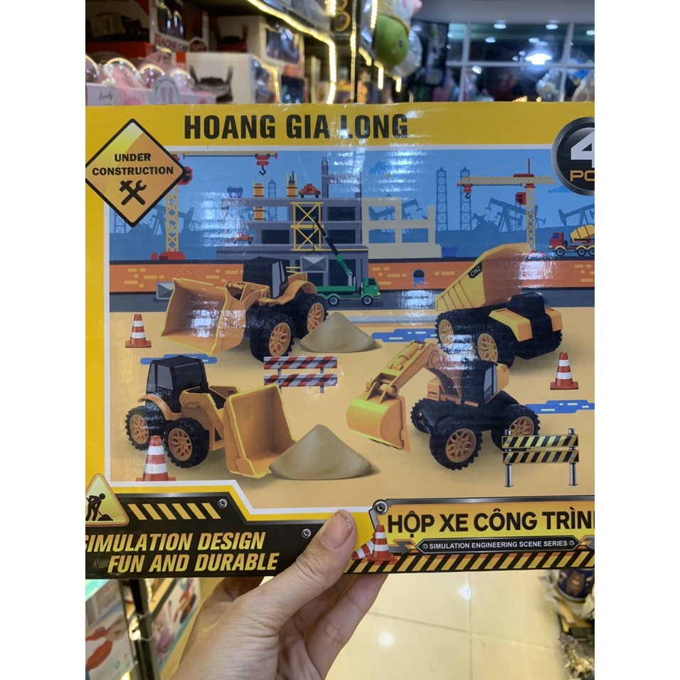 Bộ 4 Xe Công Trình dành cho bé trai