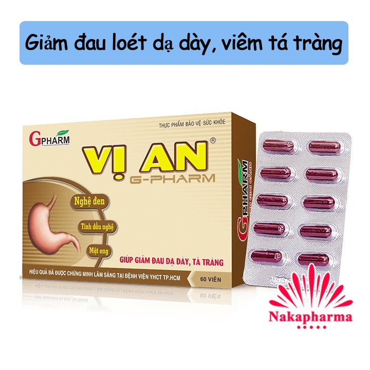 Vị An Gpharm – Giúp giảm viêm loét dạ dày, trào ngược thực quản, viêm đại tràng