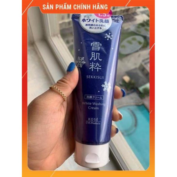 Hàng auth Sữa rửa mặt Kose Sekkisei White Washing Cream 120gr