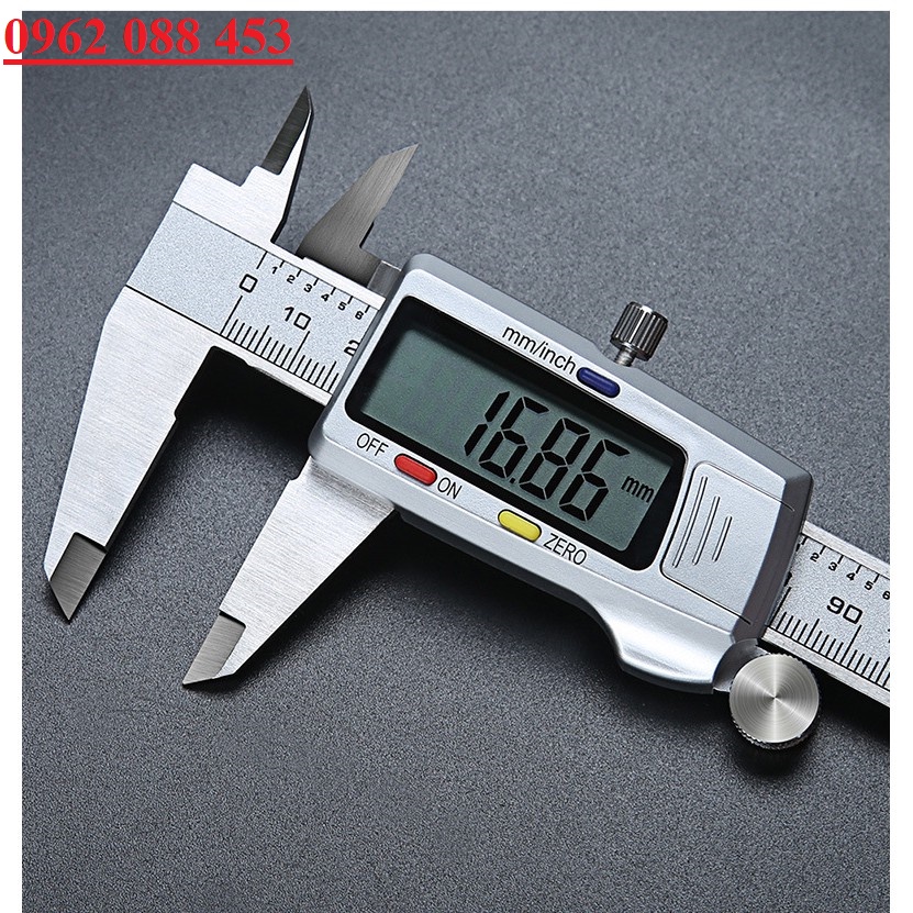 Thước kẹp điện tử thép không rỉ Syntek cao cấp 150 mm - Tặng Kèm 2 Pin