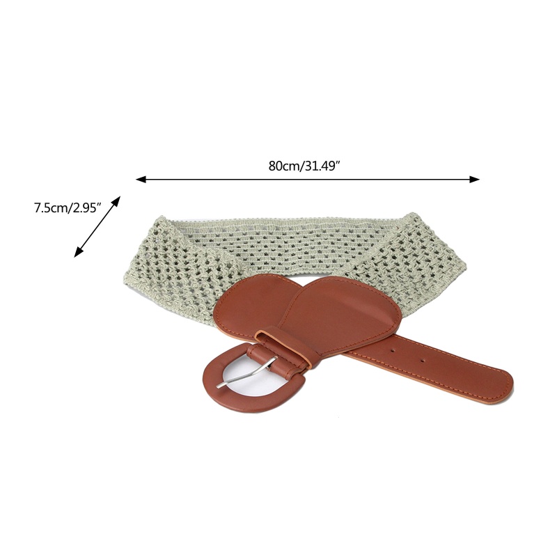 Thắt Lưng Dệt Kim Khóa Chữ D Thời Trang Cho Nữ