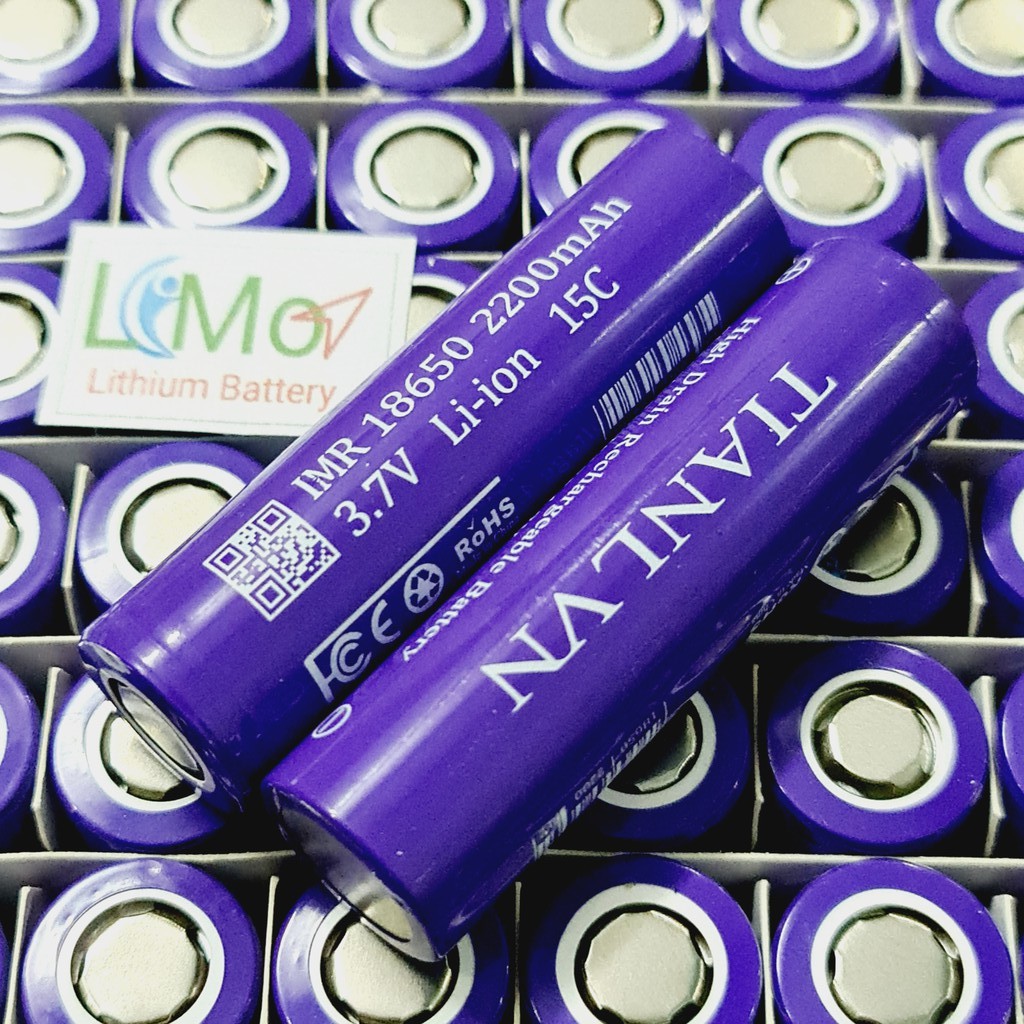 Cell pin 18650 TIANLVN 2200mAh - Dòng xả cực cao 15C (30A), chính hãng, nội trở thấp - LIMO