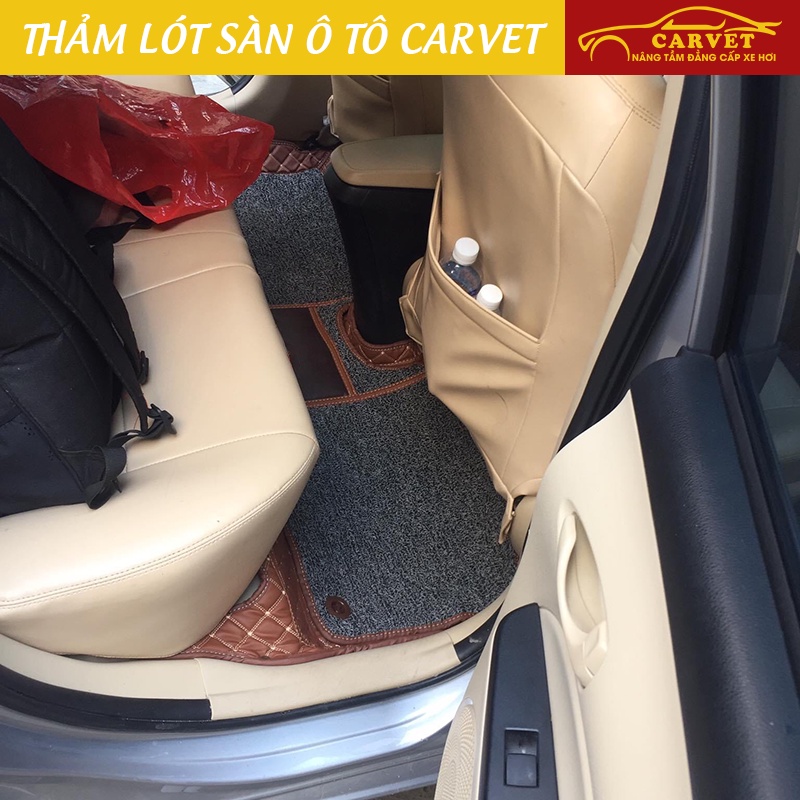 Thảm lót sàn ô tô 6d Toyota Wigo, thảm trải sàn da PU ô vuông, kháng khuẩn, chống mốc