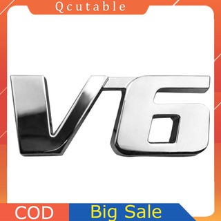 Decal Kim Loại 3d V6 Dán Xe Hơi