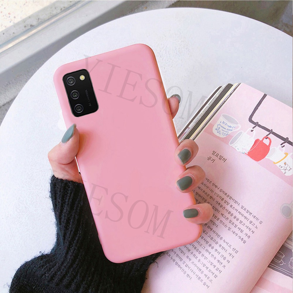 Ốp điện thoại silicon TPU mềm màu nhám cho Samsung Galaxy A02S A02