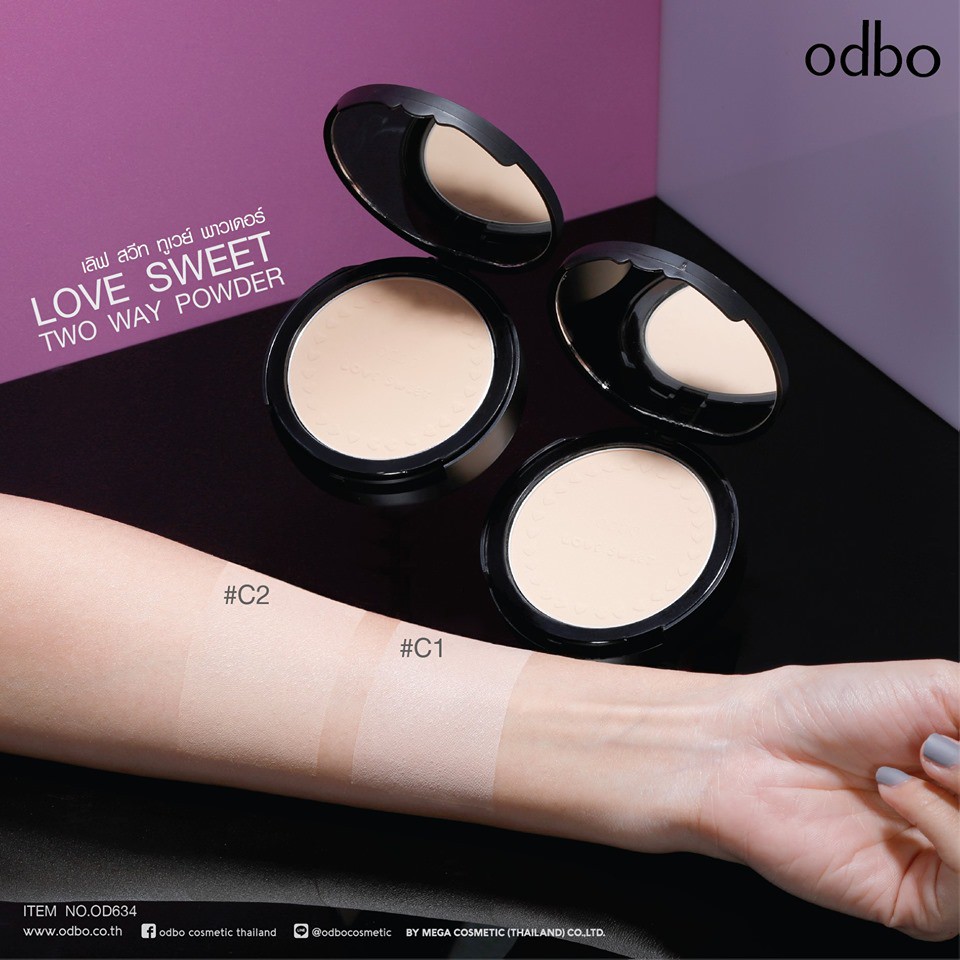 (Auth Thái) Phấn Phủ Odbo Love Sweet Two Way Powder OD634