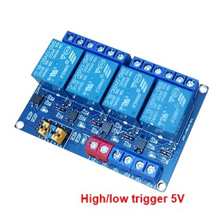 Module 4 relay 5Vdc có optocoupler 2 mức kích high/low HTC