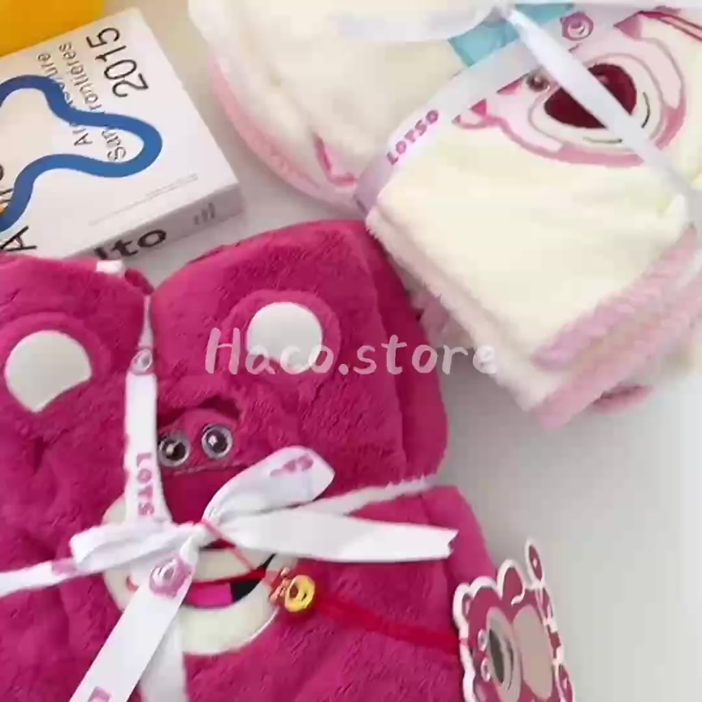 Set 2 khăn tắm khăn mặt gấu béo hồng Losto Disney cute dễ thương | BigBuy360 - bigbuy360.vn