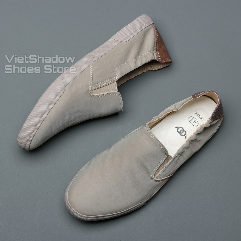 Slip on - Giày lười vải nam cao cấp BAODA - Vải polyester  3 màu đen, khaki, xanh mint - Mã SP 20043