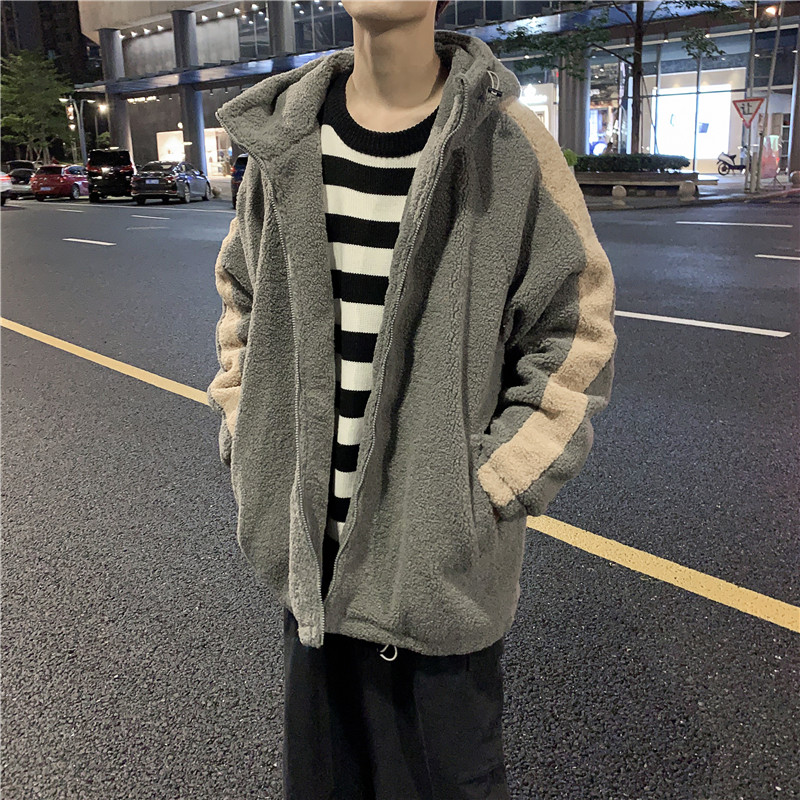 Áo Khoác Lông Cừu Dáng Rộng Có Mũ Trùm Xinh Xắn | BigBuy360 - bigbuy360.vn
