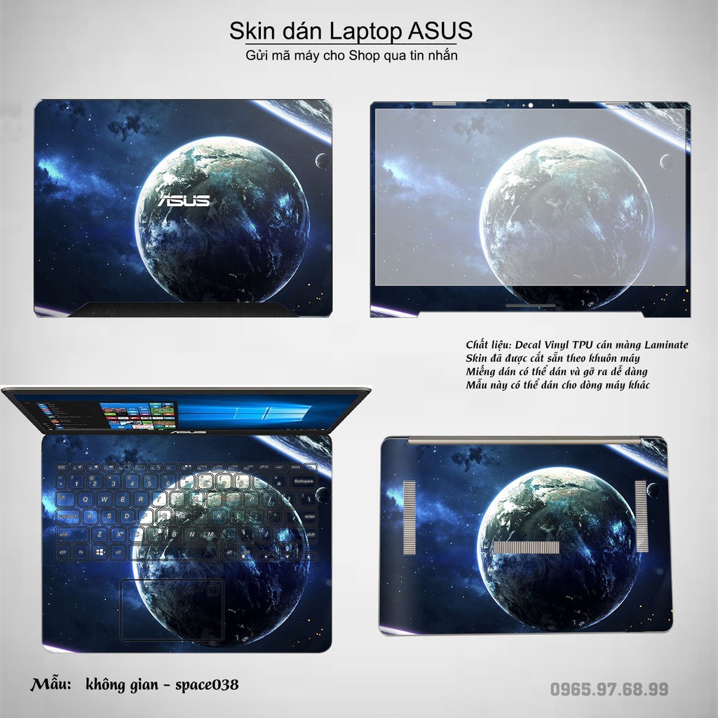 Skin dán Laptop Asus in hình không gian _nhiều mẫu 7 (inbox mã máy cho Shop)