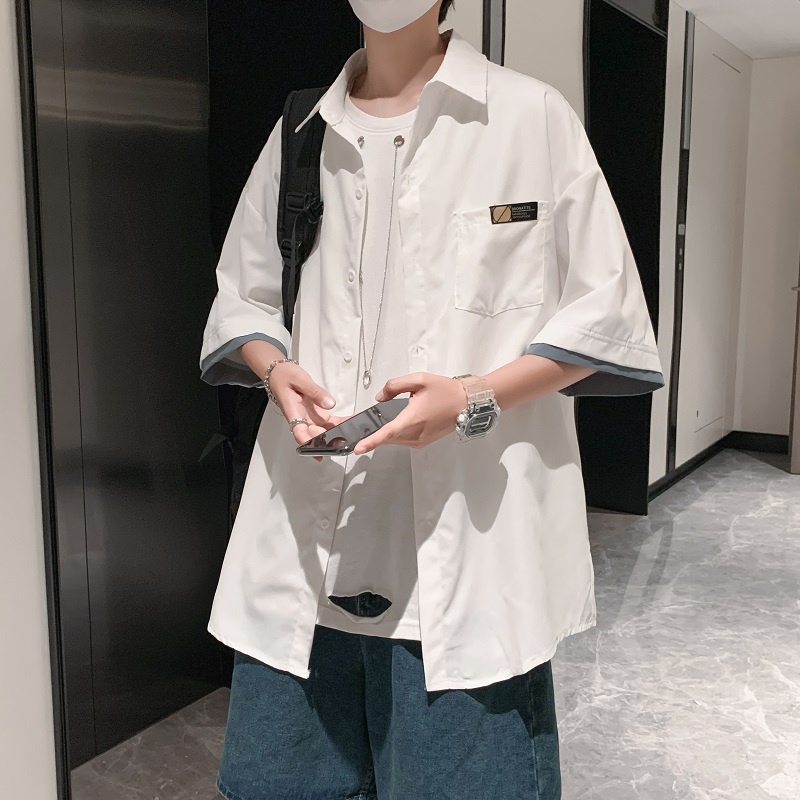 Áo sơ mi nam form rộng tay lỡ, áo sơ mi nam bigsize khoác ngoài ulzzang hàn quốc đi chơi đi học hàn quốc học sin