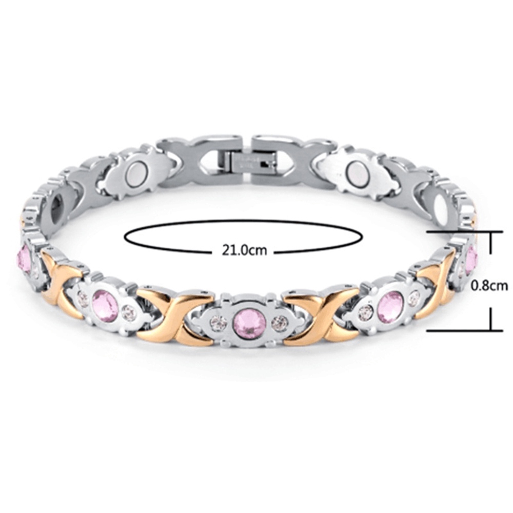 Crystal Gem Women Health Bracelet Energy Magnetic Fashion Jewelry Female Bracelet Girl Gift