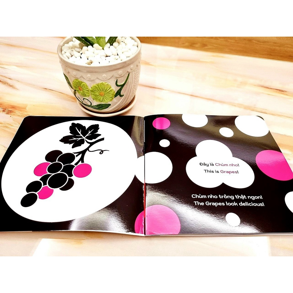 Sách - Ehon Kích Thích Thị Giác Cho Bé Từ 0-3 Tuổi - Song Ngữ Việt Anh