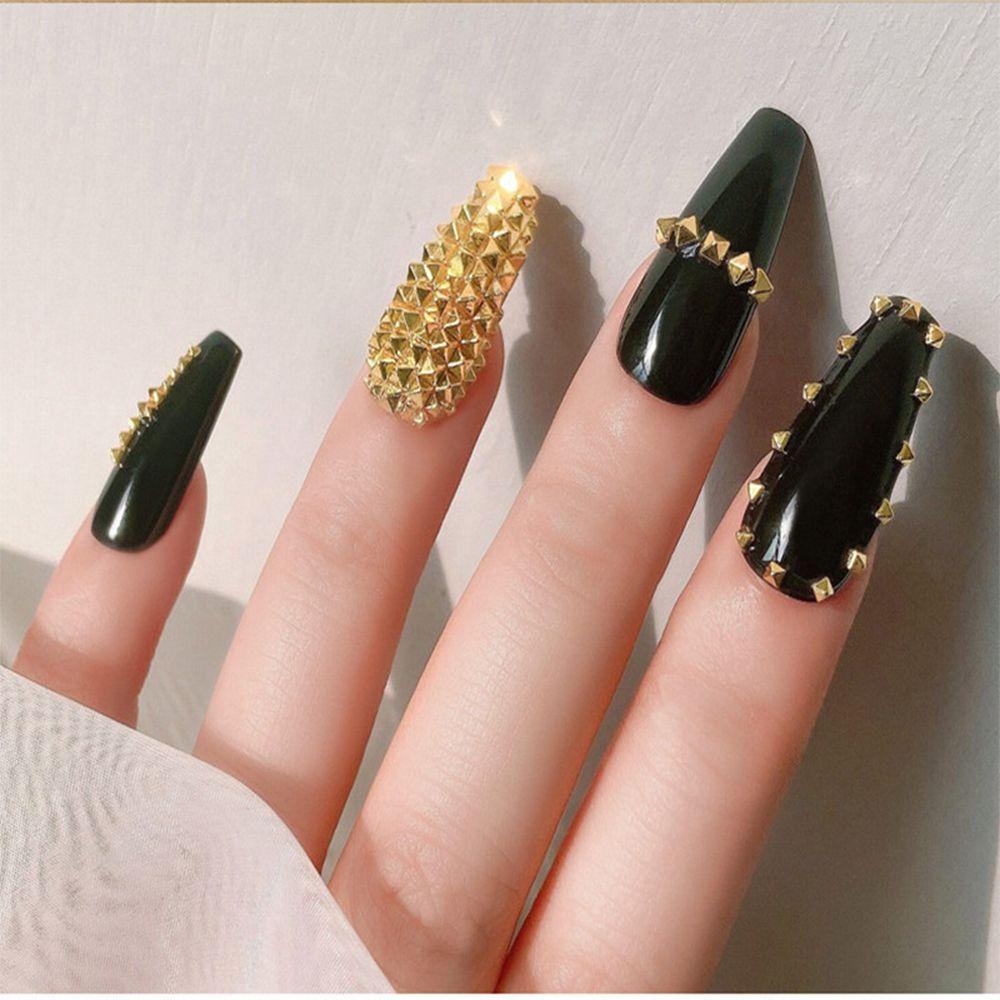 Túi 200 Hình Dán Móng Tay 3D Bằng Kim Loại Độc Đáo