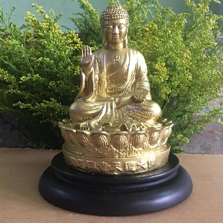 Tượng Phật A Di Đà kèm đế - tượng Phật - mang bình an cho mọi người cao 17.5 cm