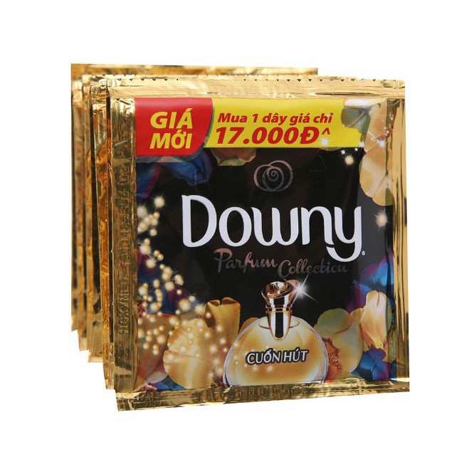 Dây 10 gói nước xả vải Downy nhiều hương