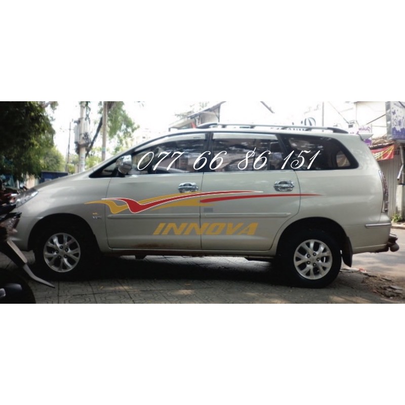 Tem Dán Sườn Xe Innova, Fortuner