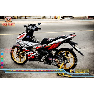 Tem Trùm Winner X 150 Cá Mập Đỏ Bạc - W-35022