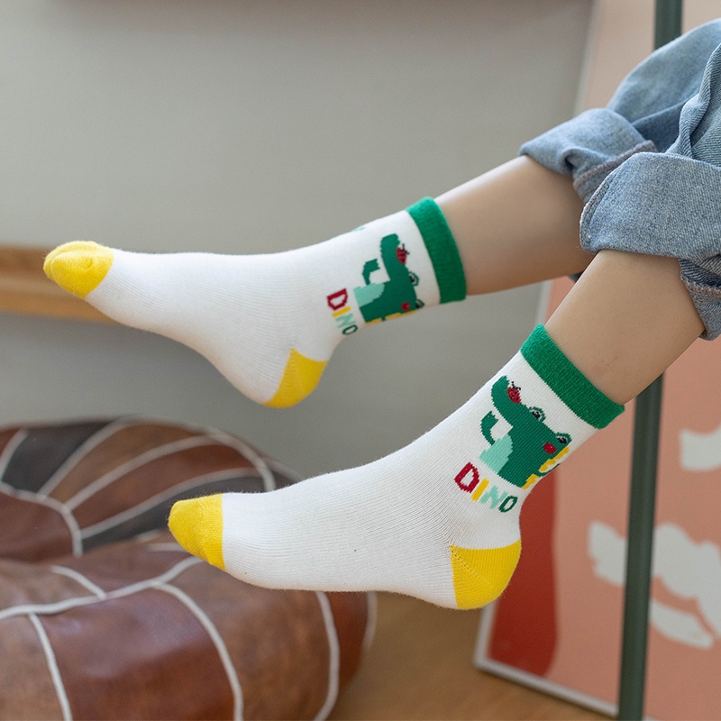 Set 5 Đôi Vớ Cotton Thoải Mái In Họa Tiết Dễ Thương Cho Bé 1-12 Tuổi