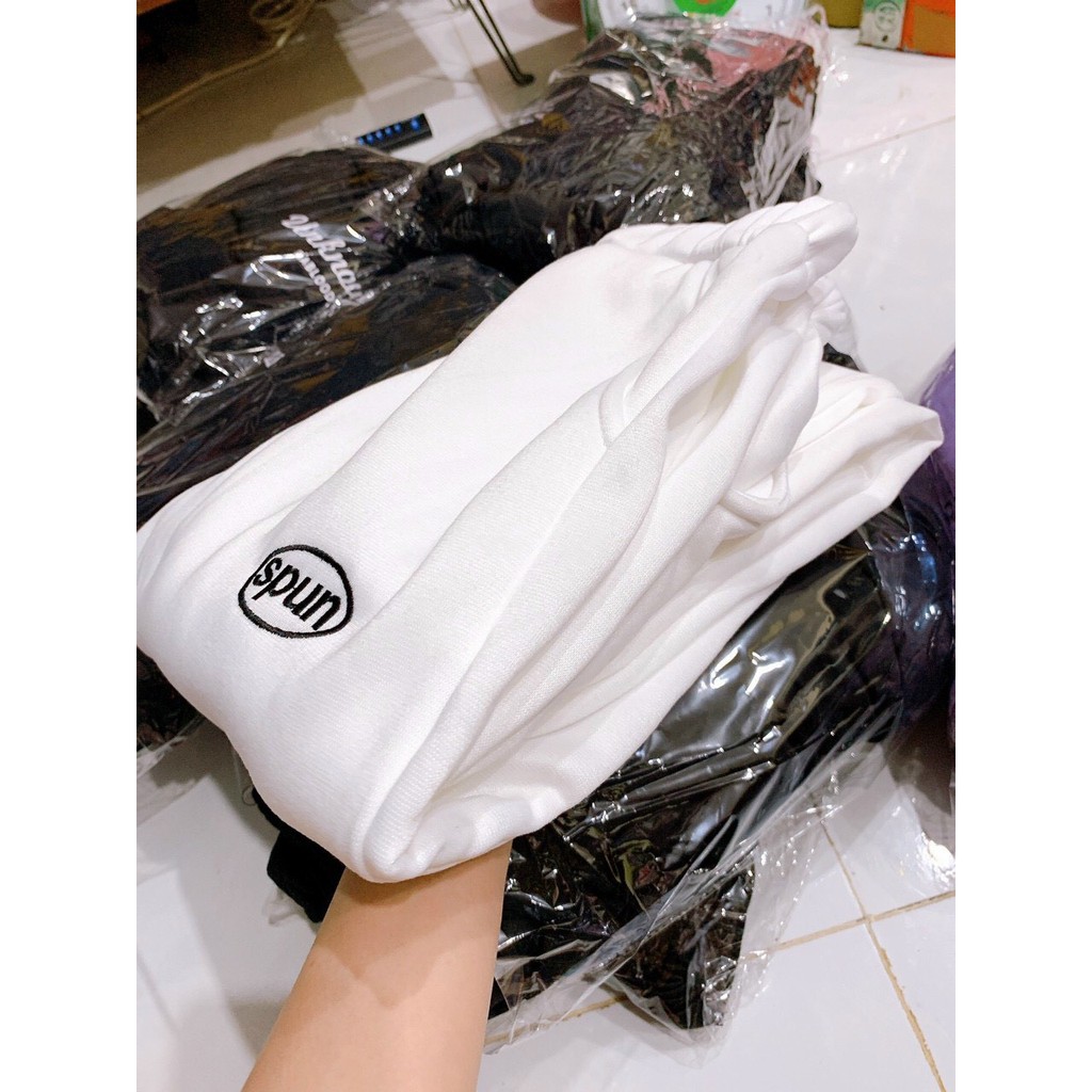 [RẺ VÔ ĐỊCH] Quần Jogger Nỉ Thêu SPUN Ánh thật trải sànchất Nỉ bông dày đẹp 2 màu trắng và đen PC131220