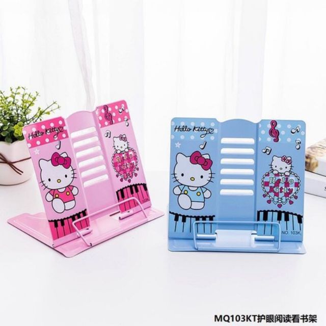 Giá kẹp sách chống cận thị hình hello kitty, doremon cho bé