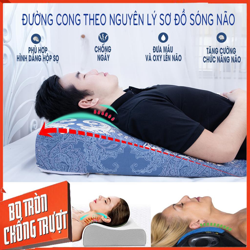 [HIỆU QUẢ] Gối chống trào ngược YOROKOBI bo tròn đỉnh giúp giảm ợ chua, trào ngược, xoang chống ngáy