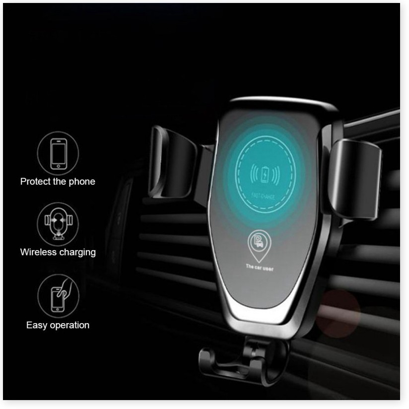 Sạc không dây kiêm giá đỡ điện thoại thông minh trên xe ô tô (car wireless fast charger) | BigBuy360 - bigbuy360.vn
