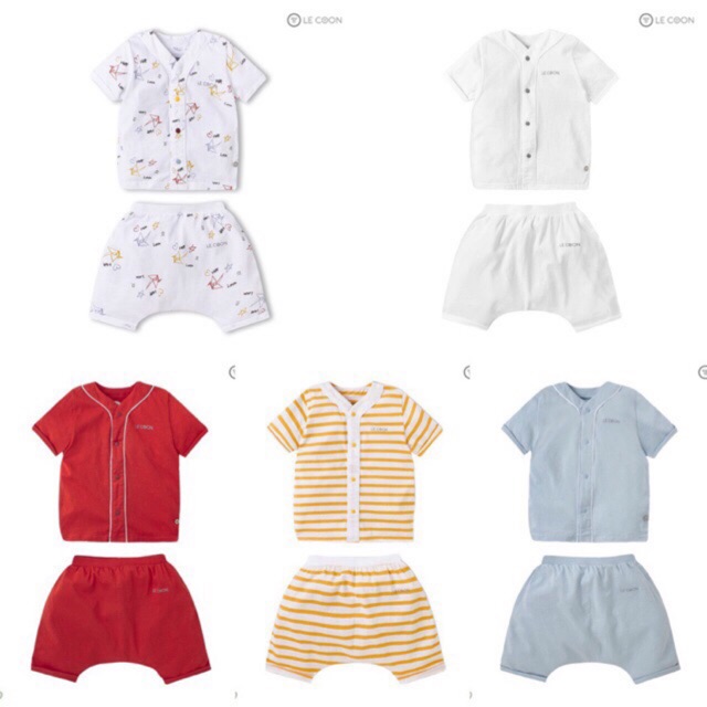 LECOON Bộ cộc tay Lecoon cotton size 3m đến 3y cho bé