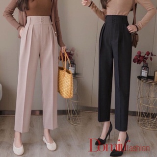 Quần Baggy DOMIU cạp to 3 khuy siêu tôn dáng -QBG03K