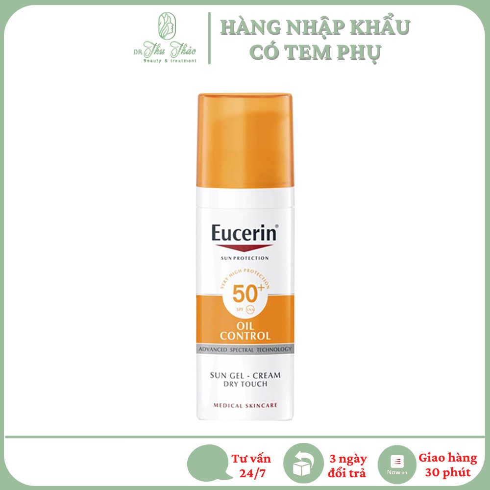 Kem chống nắng cho da nhờn mụn Eucerin Sun Gel-Cream Dry Touch Oil Control SPF50+ 50ml