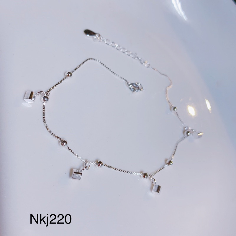 LẮC CHÂN NỮ BẠC TA HÌNH LẬP PHƯƠNG HÌNH CHỮ LOVE