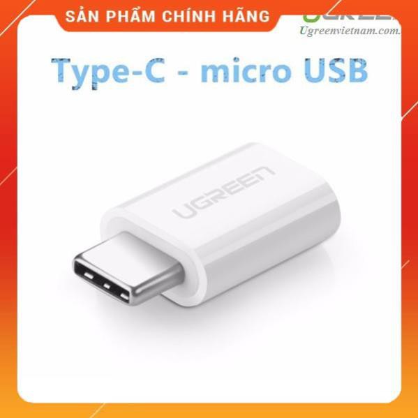 [CHÍNH HÃNG] Đầu chuyển USB Type C sang Micro USB Ugreen 30154 Hỗ Trợ Chức Năng OTG - Hàng Chính Hãng