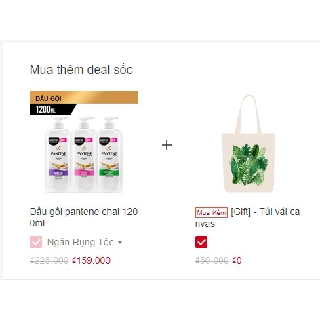 Dầu gội pantene chai 1200ml (Tặng kèm túi vải)
