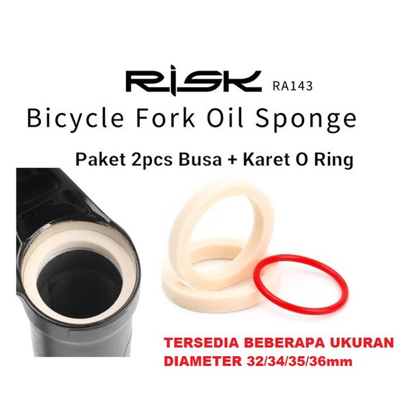 Set 2 Vòng Đệm Bọt Biển 32mm 34mm 35mm 36mm SR Suntour Rockshox Bike 32 34 35 36mm