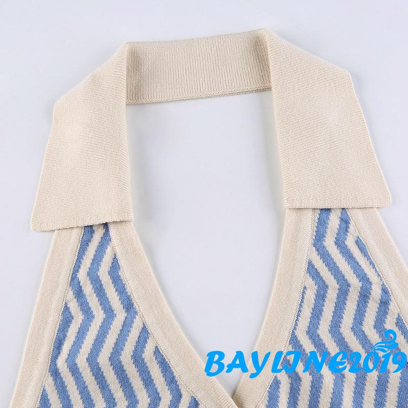 Áo Dệt Kim Không Tay Cổ Chữ V Thời Trang Cho Nữ